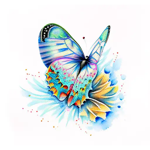 Pottery Watercolor Butterflies