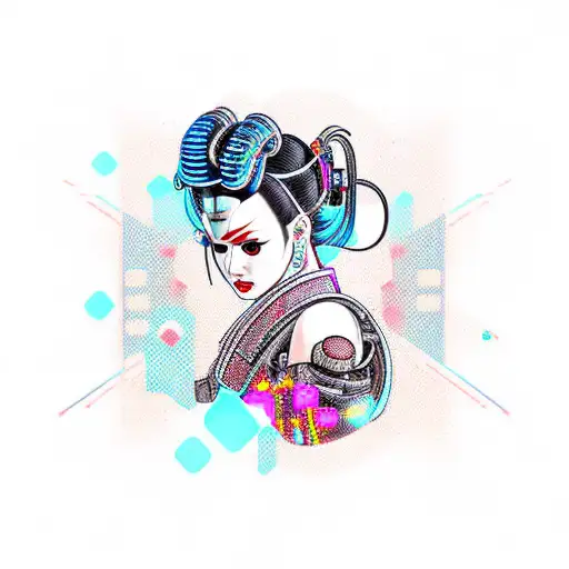 Cyberpunk Android Geisha