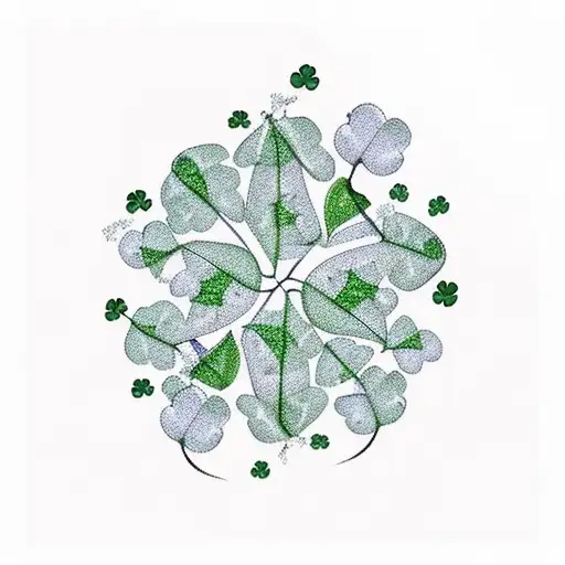 Person Falling Into A Bed Of 4 Leaf Clovers