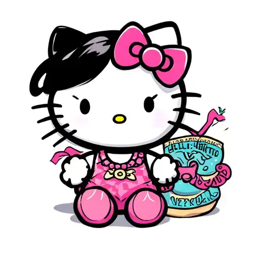 Black Girl Hello Kitty