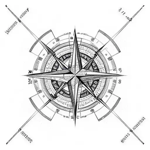 Coordinates Surrounding A Compass