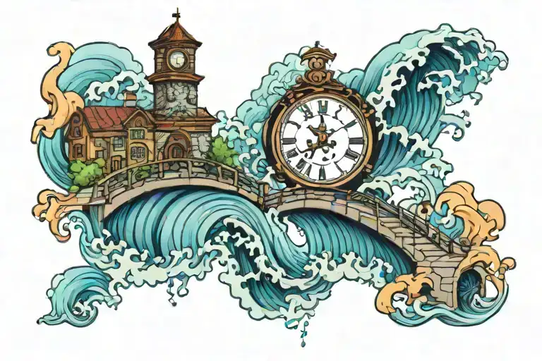 Waves With Clock And Bridge Leading