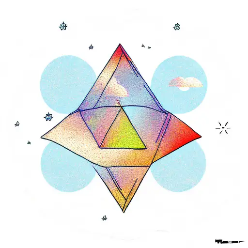 Triangle With Moon Above It