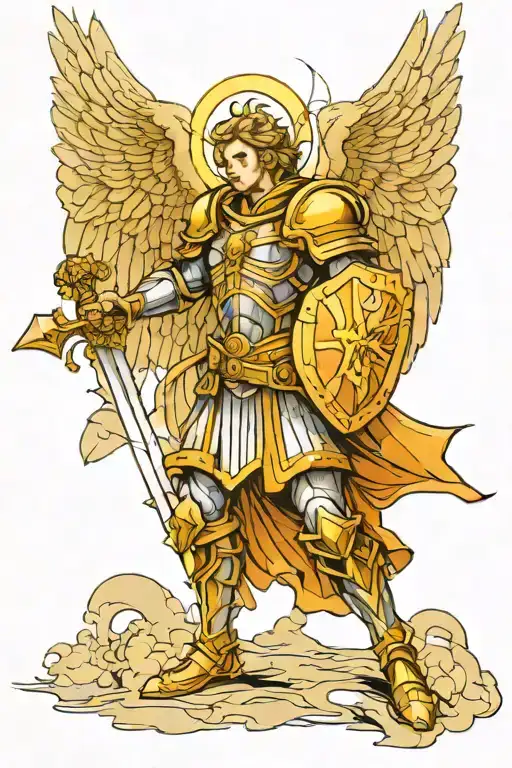 Archangel With Sword And Shield