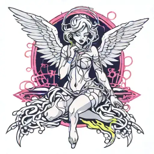 Angel Dust With Neon Web