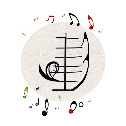 Bookshelf With Musical Notes As Book Titles