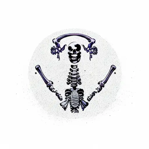 Tombstone With Skeleton Arm Shooting Out Of The Ground