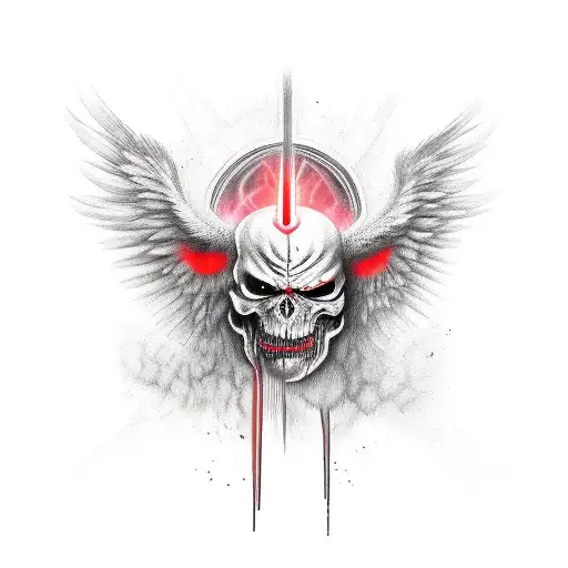 Lucifer Dark Aura And Balck Wings Red Eyes