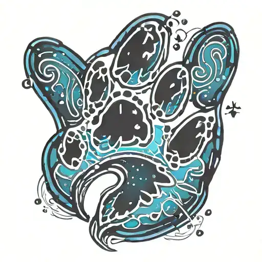 Paw Print With Space Inside