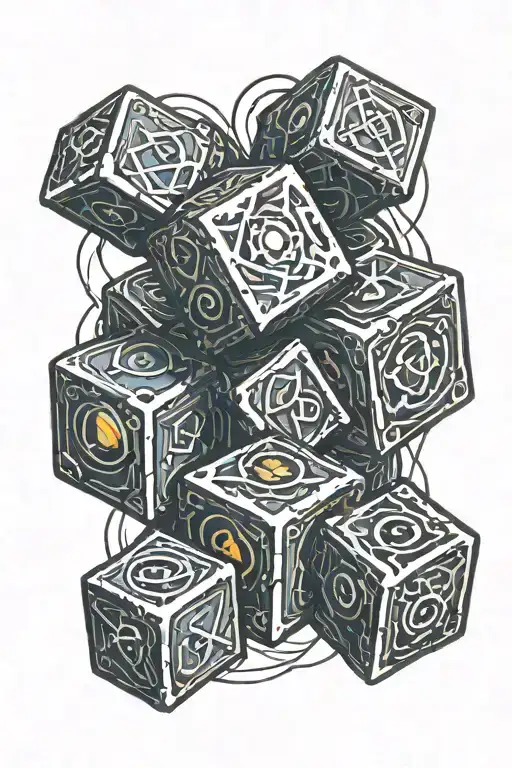 Club And Dungeons And Dragons Dice Intertwined