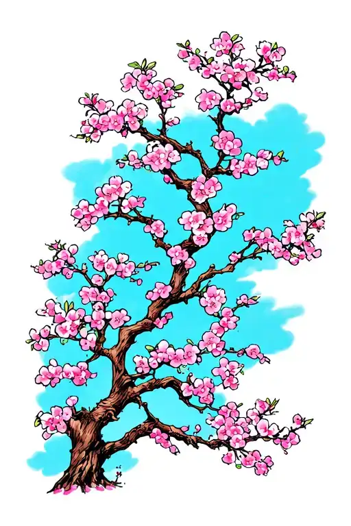 Blossoming Cherry Blossom Tree