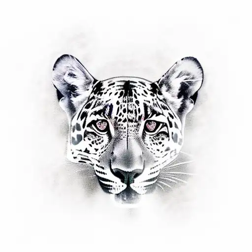 A Mother Jaguar Protecting Her Three Cubs In A New-school Style