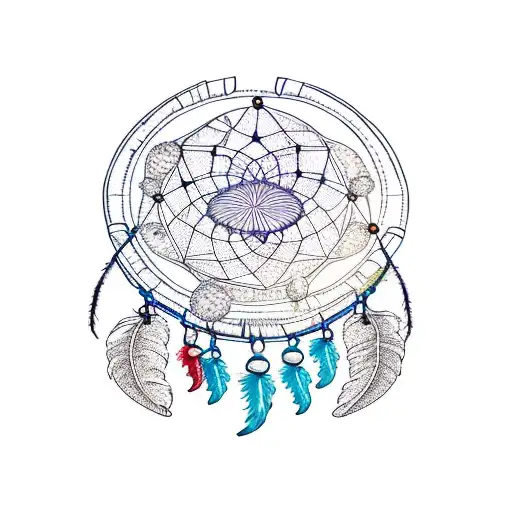 Dreamcatcher With Beach Scenery