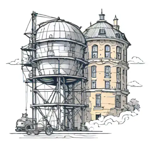 Water Tower In Kaliningrad