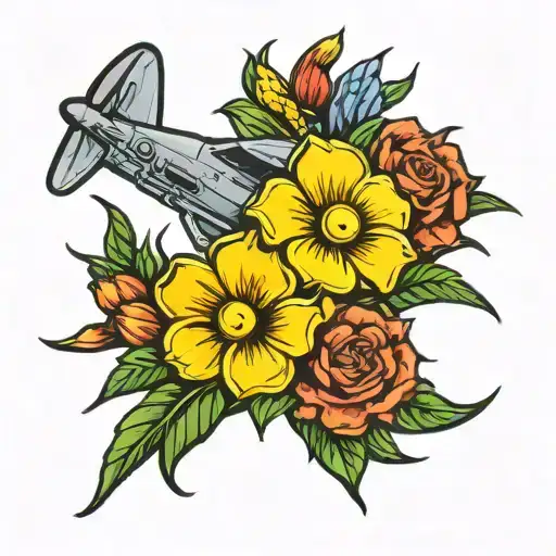 C-130 Propeller Blades Floral Design