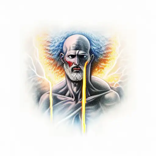 Alter From The Bible Being Struck By Lightning