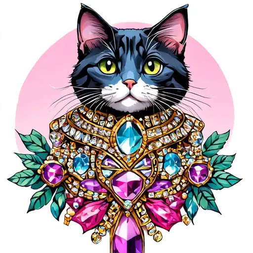 Cat And Jewels