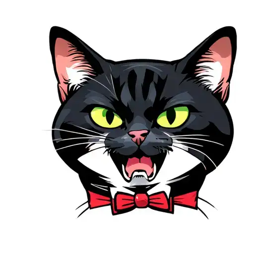 Tuxedo Cat As A Wrestler