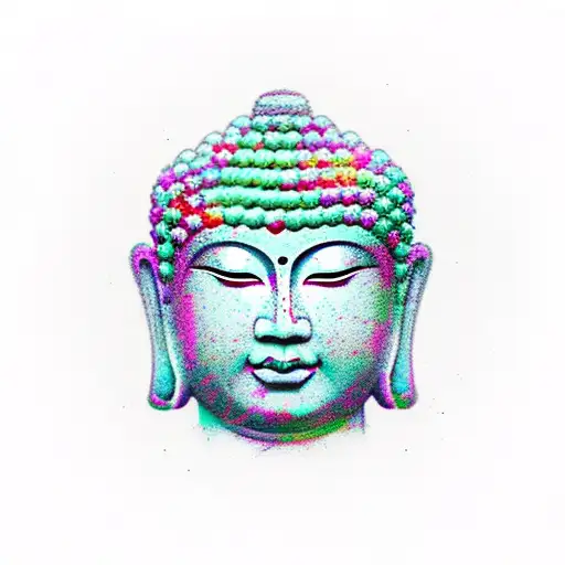 Minimalist Buddha Face