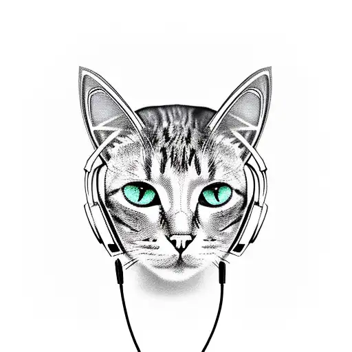 Cat With Headphones