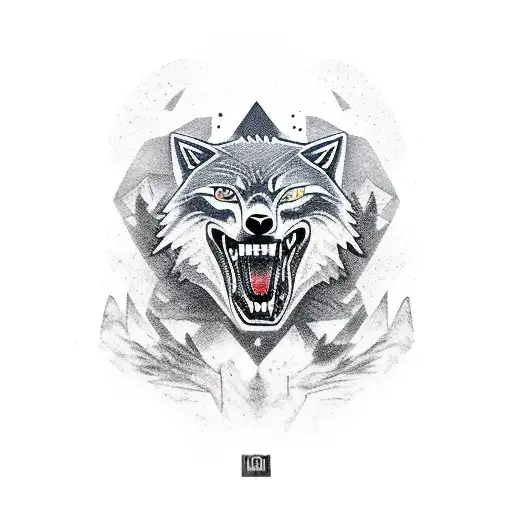 A Rock Car With A Wolf Driving It