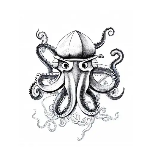 Boat With An Octopus