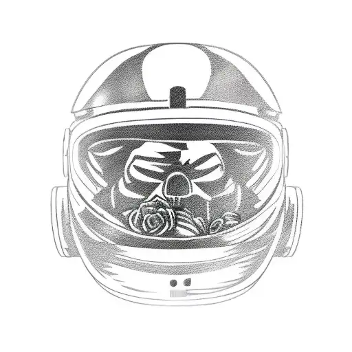 Space Marine Helmet With Roses