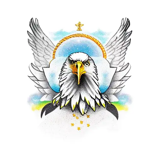 Eagle Wearing A Laurel Wreath