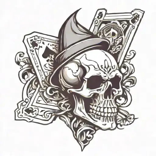 Skull And Ace Card