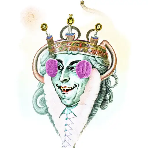 Wolfgang Amadeus Mozart As A Worm Wearing A Crown