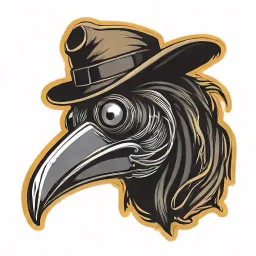 Plague Doctor Mask With Crow