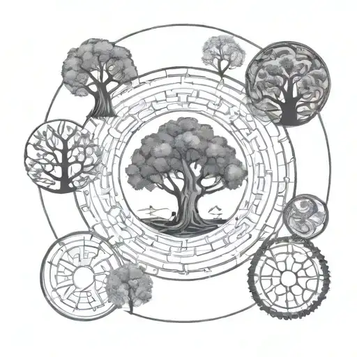 World Of Tree In Circle