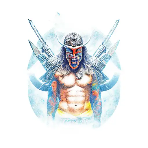 A Powerful Warrior Embracing The Present Moment