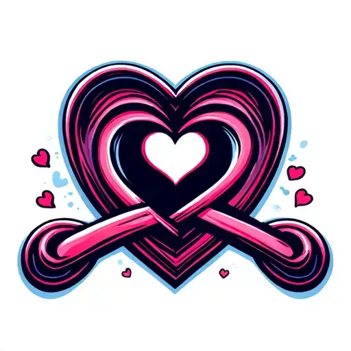 Infinity Symbol With Heart With Dad In It For Daughter