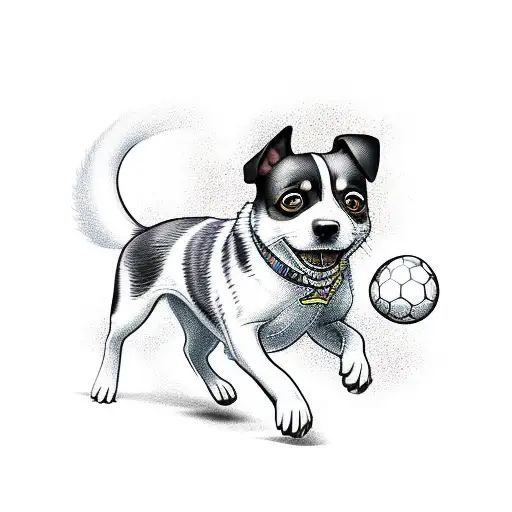 A Playful And Energetic Dog Chasing Its Own Tail