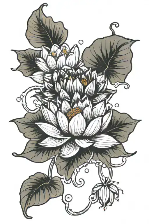 Black Lotus And Water