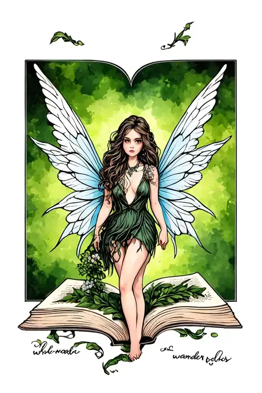 Book Open To Path Fairy Wings Love Dark Romance Not All Who Wander Are Lost