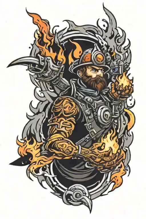 Fire Themed Full Sleeve