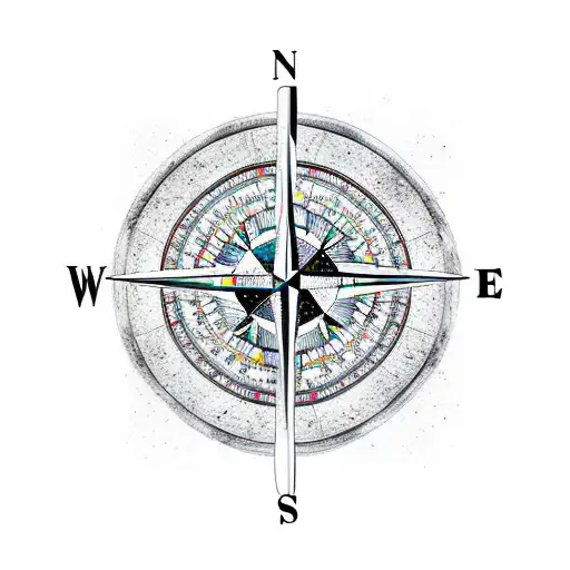 Compass Rose Witch Mountain And Knife