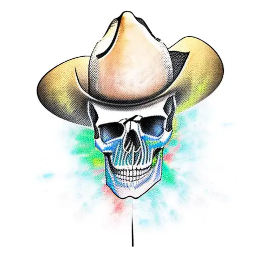 Cowboy Hat With Skull