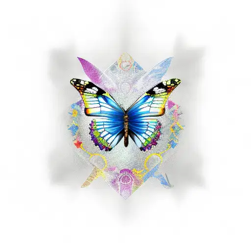 Butterfly With Roman Roman Numerals