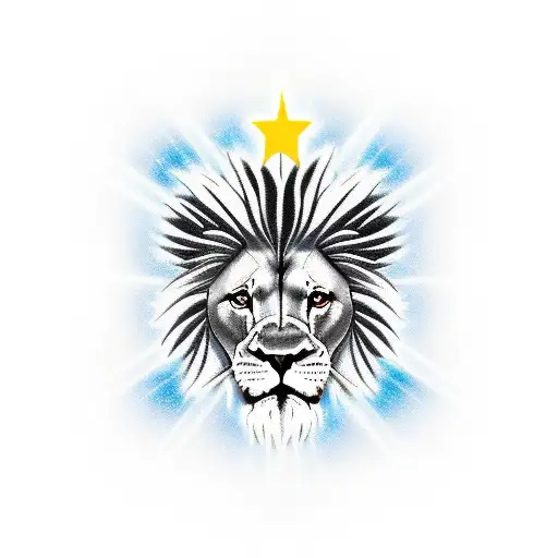 Cross Lion Jesus Three Stars