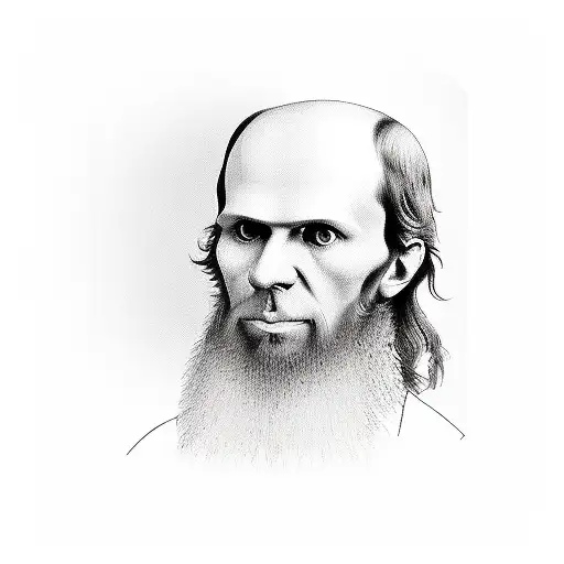 A Portrait Of Fyodor Dostoevsky With A Coffee Cup