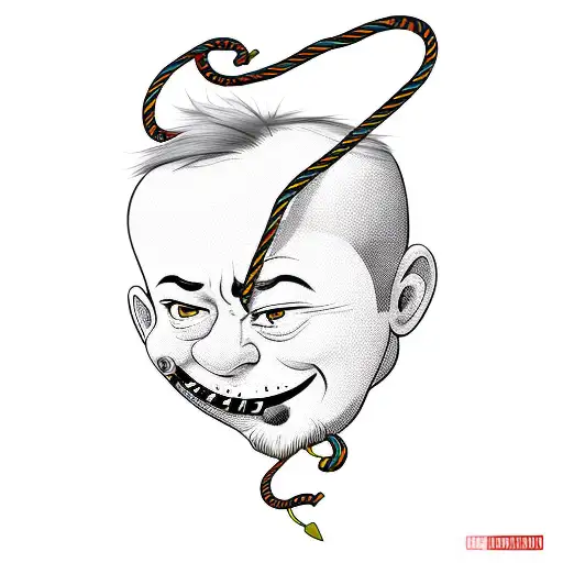Cartoon Head With Noose Around Neck