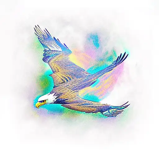 Eagle Flying Through Trees