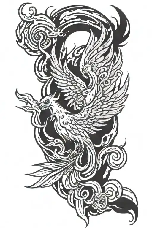 Flames Around A Phoenix