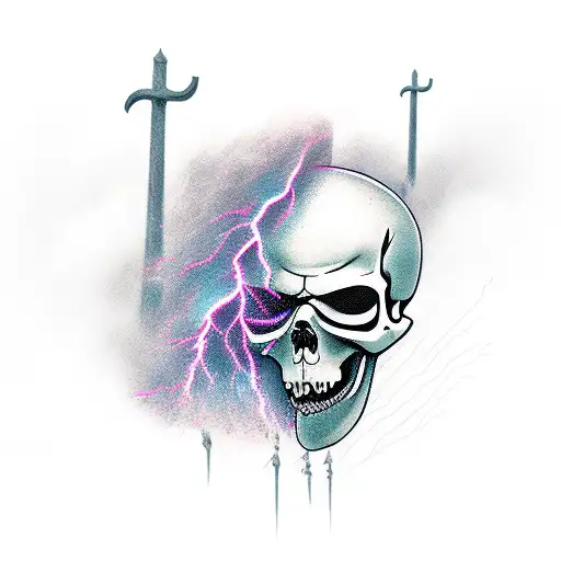 Grim Reaper In Thunder Storm