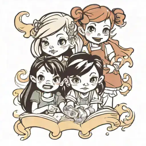 2 Girls 1 Boy Children