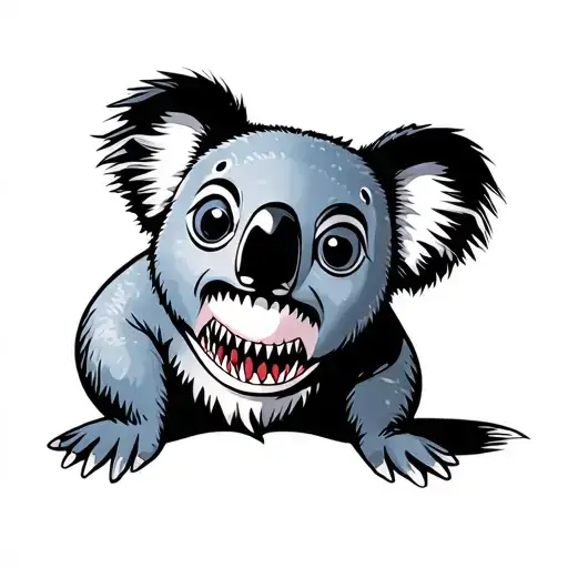 Koala With Shark Teeth And A Whale Tale