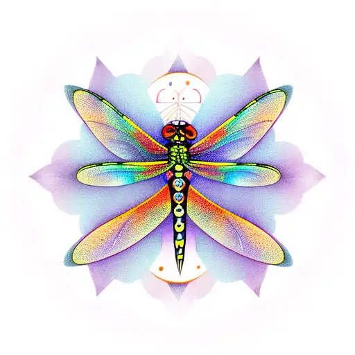 Dragonfly With Mandala